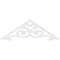 Ekena Millwork Pitch Hurley Architectural Grade PVC Gable Pediment, 60"W x 20"H x 1"P (8/12) GPP060X020X100HUR - alternate 3